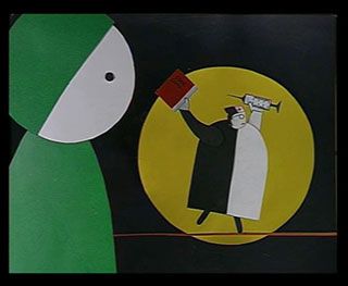 image tirée du film d'animation en papiers découpés Sur Le Fil