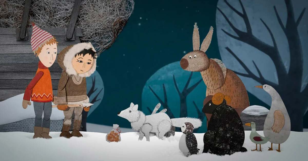 extrait du film neige produit par Folimage